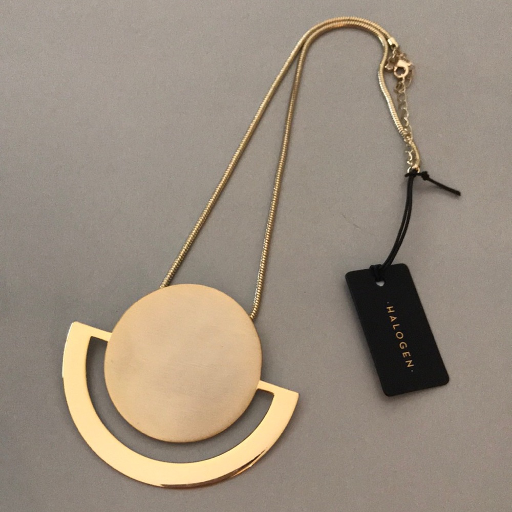 Halogen Disc Pendant Necklace